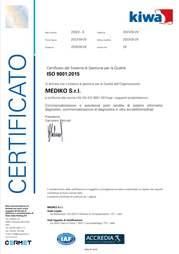 Certificazione ISO 9001:2015